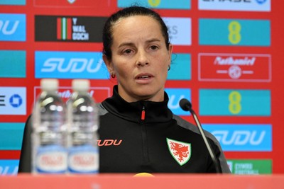 121026 - Wales Women Media Session - Wales Manager Rhian Wilkinson speaks to the press ahead of their upcoming World Cup play-off match against Albania