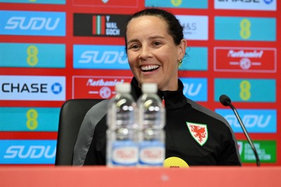 121026 - Wales Women Media Session - Wales Manager Rhian Wilkinson speaks to the press ahead of their upcoming World Cup play-off match against Albania
