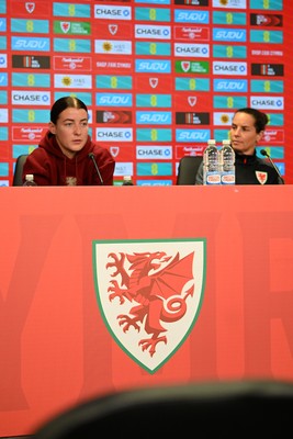 121026 - Wales Women Media Session - Angharad James  and Wales Manager Rhian Wilkinson speaks to the press ahead of their upcoming World Cup play-off match against Albania
