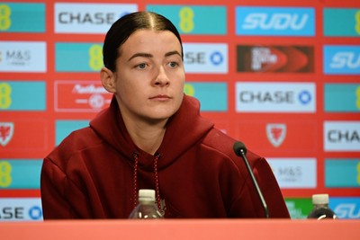 121026 - Wales Women Media Session - Angharad James  speaks to the press ahead of their upcoming World Cup play-off match against Albania