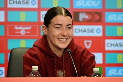 121026 - Wales Women Media Session - Angharad James  speaks to the press ahead of their upcoming World Cup play-off match against Albania