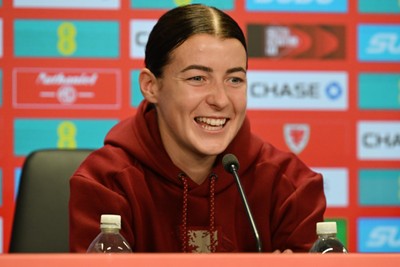 121026 - Wales Women Media Session - Angharad James  speaks to the press ahead of their upcoming World Cup play-off match against Albania