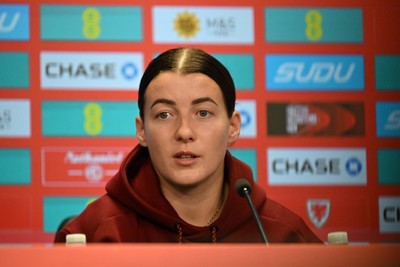121026 - Wales Women Media Session - Angharad James  speaks to the press ahead of their upcoming World Cup play-off match against Albania