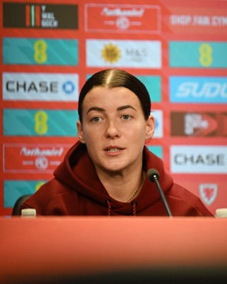 121026 - Wales Women Media Session - Angharad James  speaks to the press ahead of their upcoming World Cup play-off match against Albania