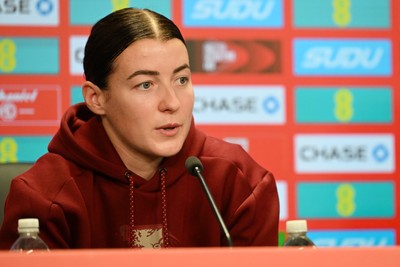 121026 - Wales Women Media Session - Angharad James  speaks to the press ahead of their upcoming World Cup play-off match against Albania