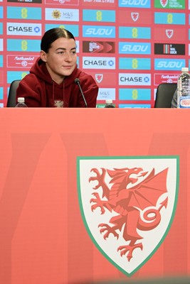 121026 - Wales Women Media Session - Angharad James  speaks to the press ahead of their upcoming World Cup play-off match against Albania