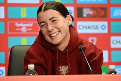 121026 - Wales Women Media Session - Angharad James  speaks to the press ahead of their upcoming World Cup play-off match against Albania