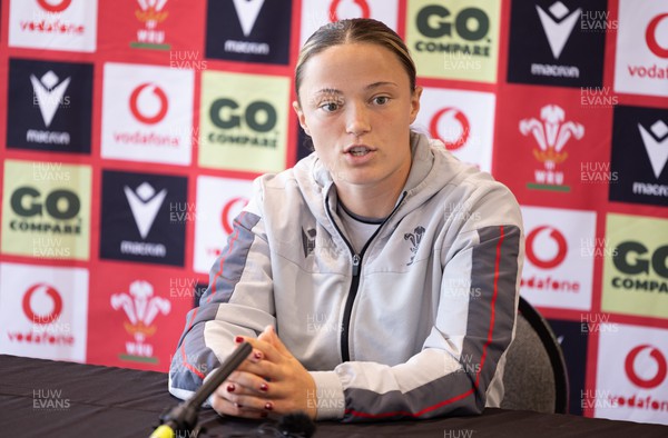 260923 - Wales Women Rugby Press Conference - Alisha Butchers during a press conference at Stadium CSM, north Wales, ahead of the match against the USA