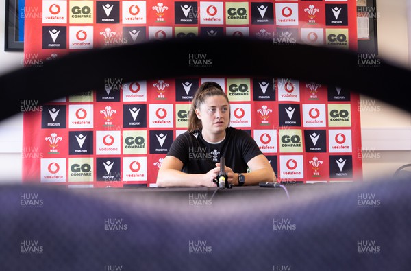 260923 - Wales Women Rugby Press Conference - Robyn Wilkins during a press conference at Stadium CSM, north Wales, ahead of the match against the USA
