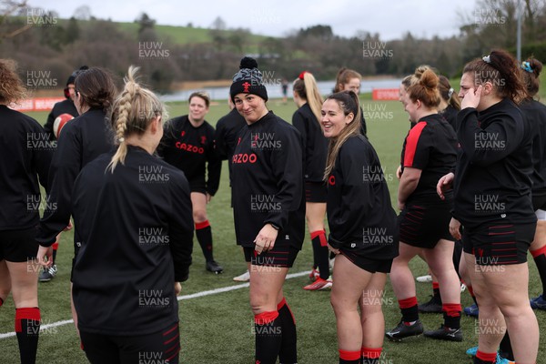 080222 - Behind the Scenes in the Wales Women Rugby Camp as they prepare for this years 6 Nations Championship - Siwan Lillicrap and Kayleigh Powell