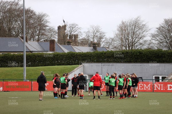 080222 - Behind the Scenes in the Wales Women Rugby Camp as they prepare for this years 6 Nations Championship - Team talk