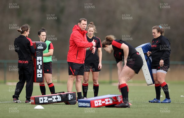 080222 - Behind the Scenes in the Wales Women Rugby Camp as they prepare for this years 6 Nations Championship - Head Coach Ioan Cunningham