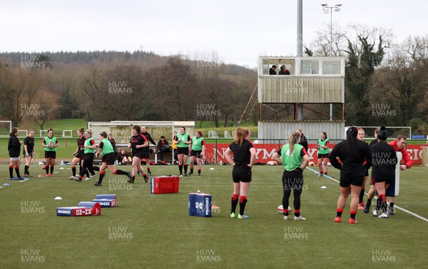 080222 - Behind the Scenes in the Wales Women Rugby Camp as they prepare for this years 6 Nations Championship - Training