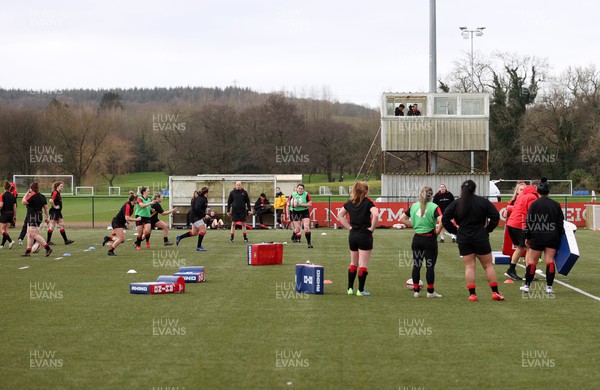 080222 - Behind the Scenes in the Wales Women Rugby Camp as they prepare for this years 6 Nations Championship - Training