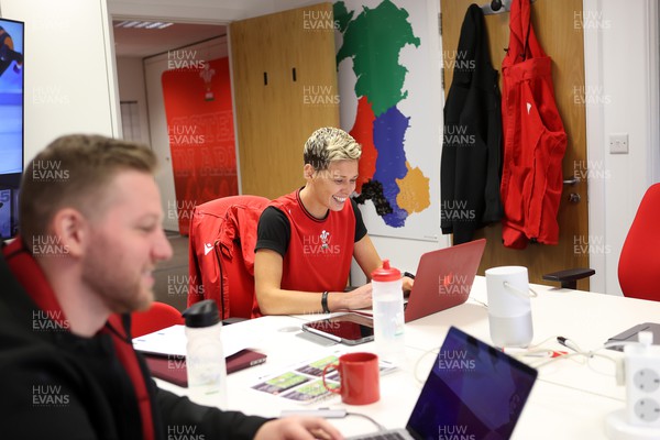 080222 - Behind the Scenes in the Wales Women Rugby Camp as they prepare for this years 6 Nations Championship - Team Manager Hannah John