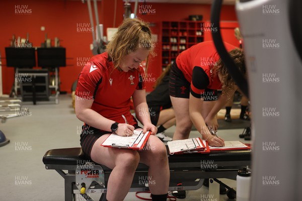 080222 - Behind the Scenes in the Wales Women Rugby Camp as they prepare for this years 6 Nations Championship - Abbie Fleming