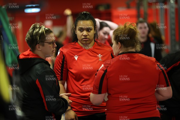080222 - Behind the Scenes in the Wales Women Rugby Camp as they prepare for this years 6 Nations Championship - Sisilia Tuipulotu