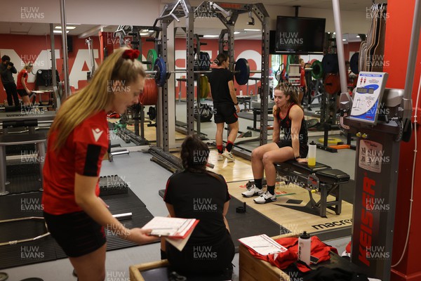 080222 - Behind the Scenes in the Wales Women Rugby Camp as they prepare for this years 6 Nations Championship - Hannah Jones, Jasmine Joyce and Lisa Neumann
