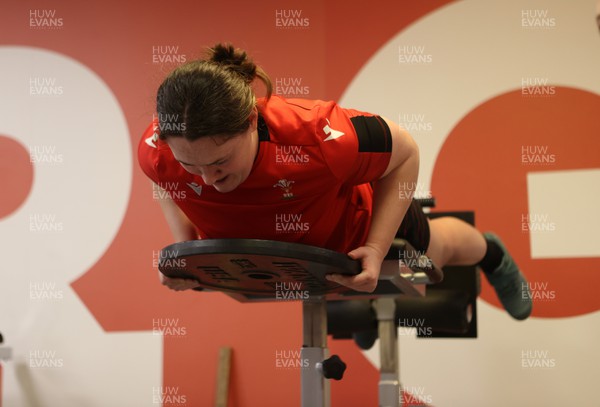 080222 - Behind the Scenes in the Wales Women Rugby Camp as they prepare for this years 6 Nations Championship - Cerys Hale