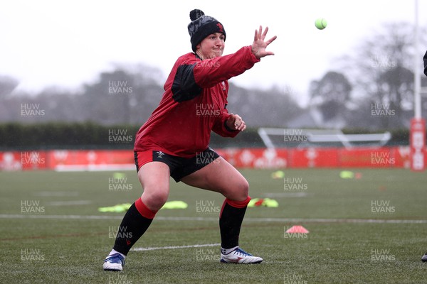 220222 - Behind the scenes with the Wales Women National Rugby team at the National Centre of Excellence at the Vale Resort Hotel - Siwan Lillicrap during training