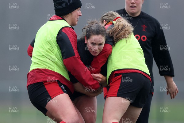 220222 - Behind the scenes with the Wales Women National Rugby team at the National Centre of Excellence at the Vale Resort Hotel - Kat Evans during training
