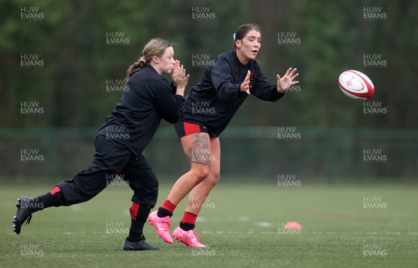 220222 - Behind the scenes with the Wales Women National Rugby team at the National Centre of Excellence at the Vale Resort Hotel - Georgia Evans during training