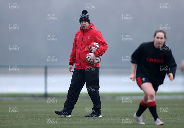 220222 - Behind the scenes with the Wales Women National Rugby team at the National Centre of Excellence at the Vale Resort Hotel - Head Coach Ioan Cunningham