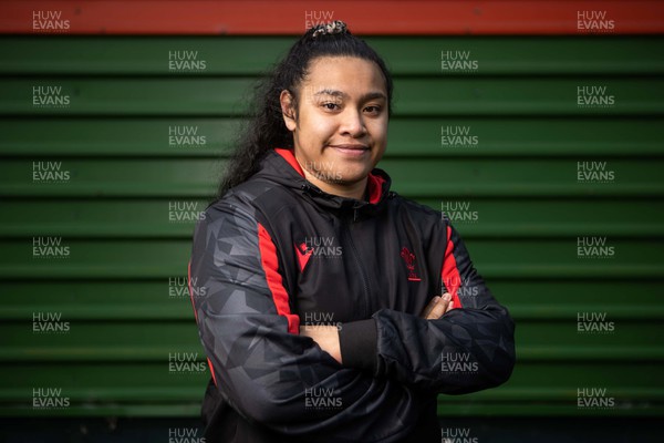 220222 - Behind the scenes with the Wales Women National Rugby team at the National Centre of Excellence at the Vale Resort Hotel - Sisilia Tuipulotu