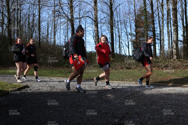 220222 - Behind the scenes with the Wales Women National Rugby team at the National Centre of Excellence at the Vale Resort Hotel - Sisilia Tuipulotu and Lleucu George