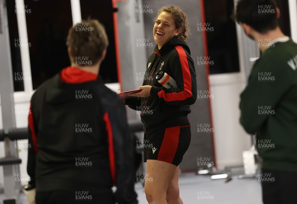 220222 - Behind the scenes with the Wales Women National Rugby team at the National Centre of Excellence at the Vale Resort Hotel - Natalia John