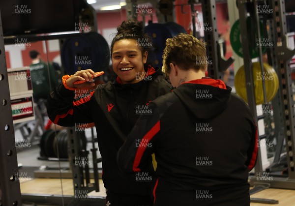 220222 - Behind the scenes with the Wales Women National Rugby team at the National Centre of Excellence at the Vale Resort Hotel - Sisilia Tuipulotu