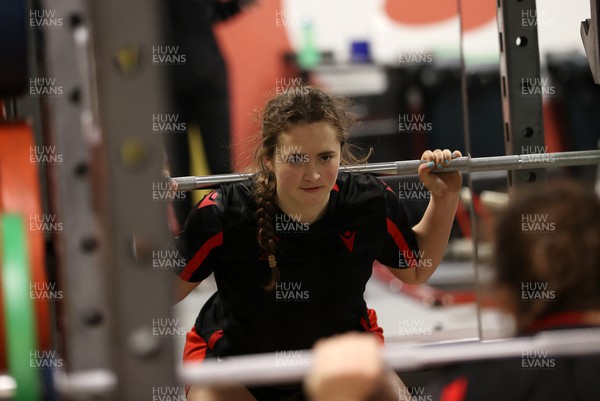 220222 - Behind the scenes with the Wales Women National Rugby team at the National Centre of Excellence at the Vale Resort Hotel - Caitlin Lewis