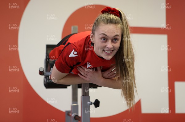 220222 - Behind the scenes with the Wales Women National Rugby team at the National Centre of Excellence at the Vale Resort Hotel - Hannah Jones