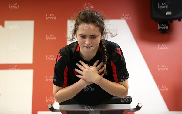 220222 - Behind the scenes with the Wales Women National Rugby team at the National Centre of Excellence at the Vale Resort Hotel - Caitlin Lewis