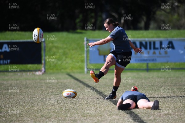 250725 - Wales Women Rugby Team Run at Surfers Paradise Rugby Club - Lleucu George during Wales’ Captains Run ahead of the first test match against Australia