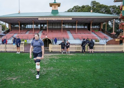 310725 - Wales Women Rugby Captain’s Run - Gwen Crabb during Wales’ Captain’s Run ahead of the second test against Australia