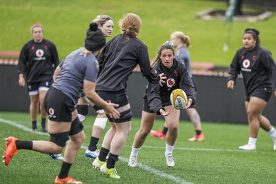 310725 - Wales Women Rugby Captain’s Run - Kayleigh Powell during Wales’ Captain’s Run ahead of the second test against Australia