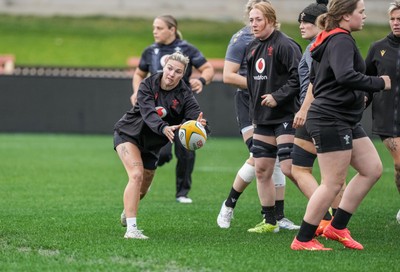 310725 - Wales Women Rugby Captain’s Run -Keira Bevan during Wales’ Captain’s Run ahead of the second test against Australia