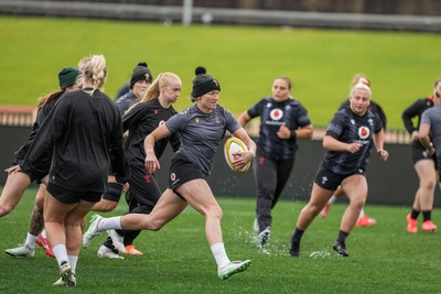 310725 - Wales Women Rugby Captain’s Run - Carys Cox during Wales’ Captain’s Run ahead of the second test against Australia