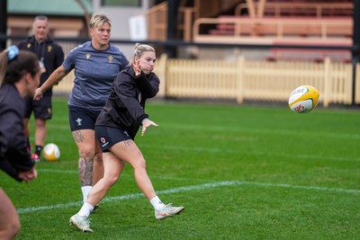 310725 - Wales Women Rugby Captain’s Run - Keira Bevan during Wales’ Captain’s Run ahead of the second test against Australia