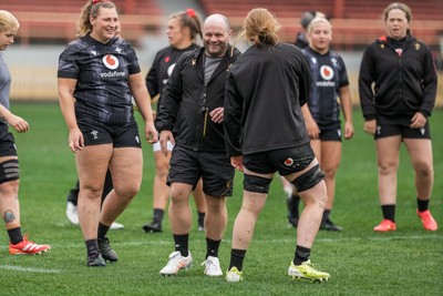 310725 - Wales Women Rugby Captain’s Run - Sean Lynn, Wales Women head coach during Wales’ Captain’s Run ahead of the second test against Australia
