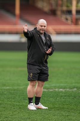 310725 - Wales Women Rugby Captain’s Run - Sean Lynn, Wales Women head coach during Wales’ Captain’s Run ahead of the second test against Australia