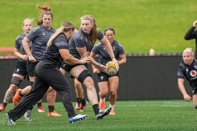 310725 - Wales Women Rugby Captain’s Run - Alaw Pyrs during Wales’ Captain’s Run ahead of the second test against Australia