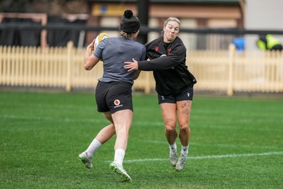 310725 - Wales Women Rugby Captain’s Run - Keira Bevan during Wales’ Captain’s Run ahead of the second test against Australia