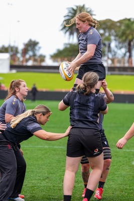310725 - Wales Women Rugby Captain’s Run - Abbie Fleming during Wales’ Captain’s Run ahead of the second test against Australia
