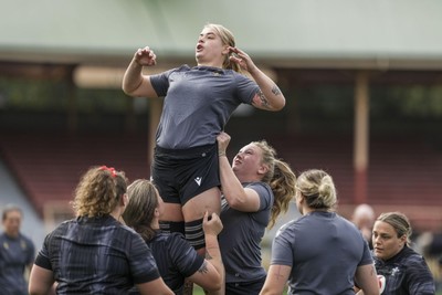 310725 - Wales Women Rugby Captain’s Run - Bethan Lewis during Wales’ Captain’s Run ahead of the second test against Australia