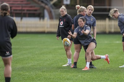 310725 - Wales Women Rugby Captain’s Run - Meg Davies during Wales’ Captain’s Run ahead of the second test against Australia