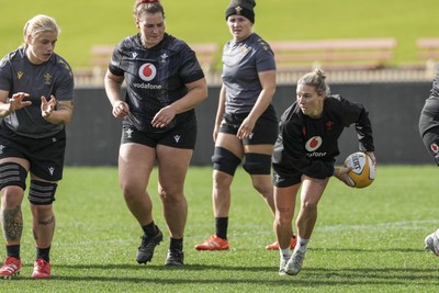 310725 - Wales Women Rugby Captain’s Run - Keira Bevan during Wales’ Captain’s Run ahead of the second test against Australia