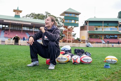 310725 - Wales Women Rugby Captain’s Run - Jasmine Joyce during Wales’ Captain’s Run ahead of the second test against Australia
