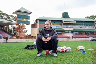 310725 - Wales Women Rugby Captain’s Run - Jasmine Joyce during Wales’ Captain’s Run ahead of the second test against Australia